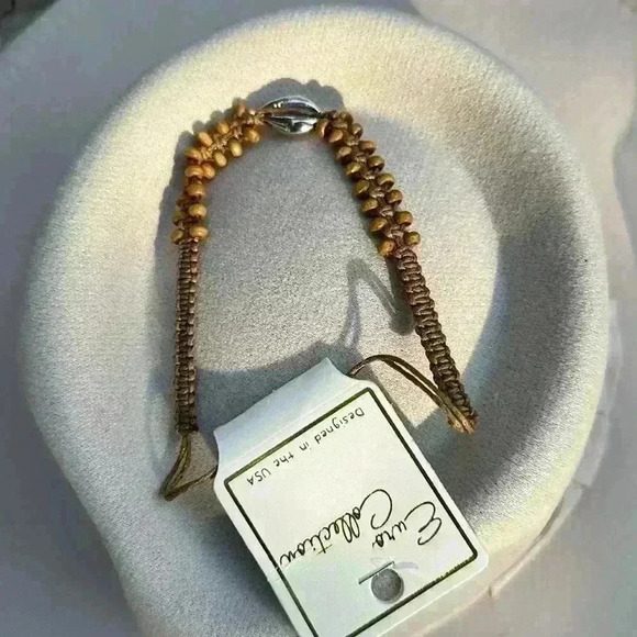 BOHO Brown Silver Shell Adjustable Necklace - Picture 5 of 8